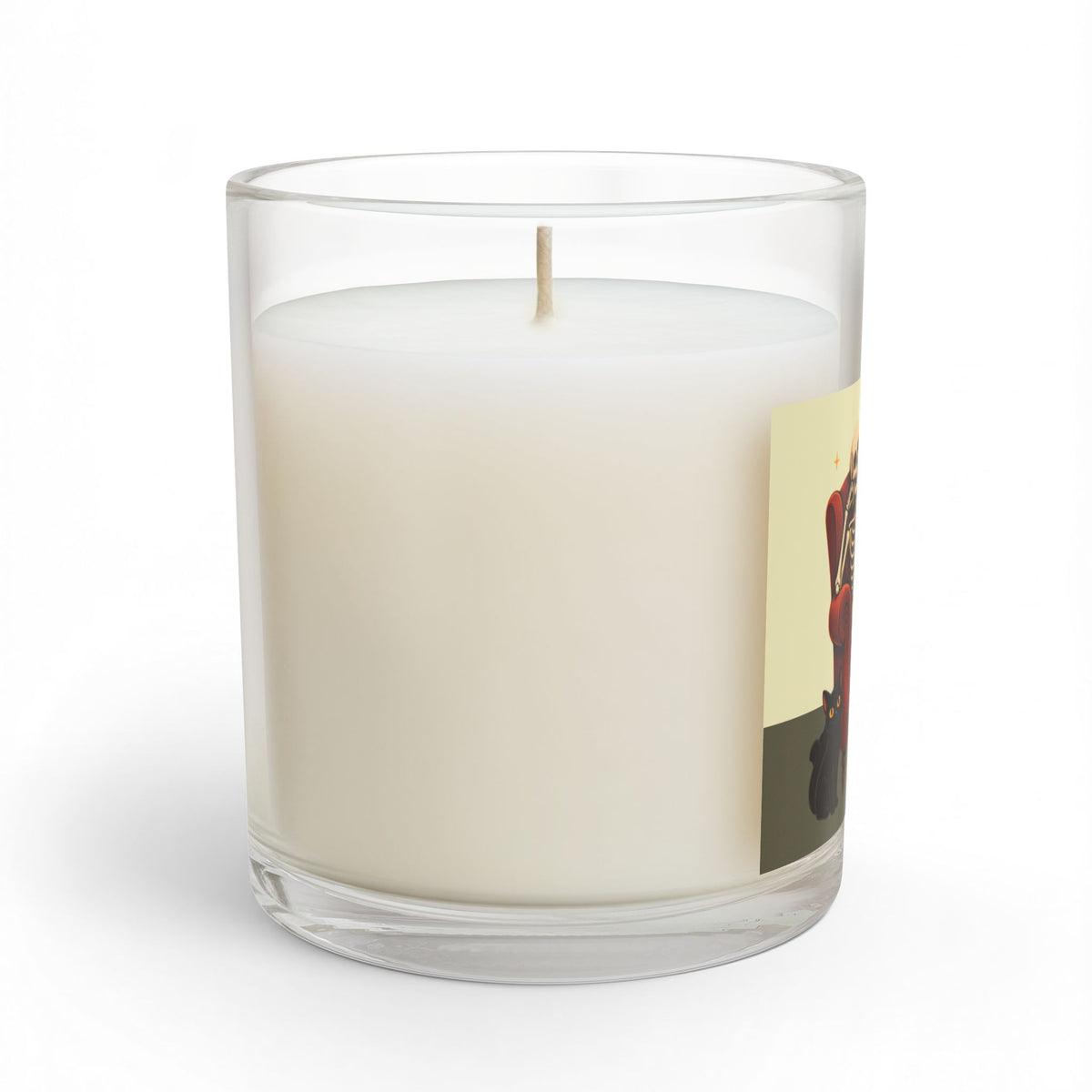 Sitting Skeleton, Halloween soy wax candle, long burn 55-70 hours, 11oz reusable glass jar,  by TokyoBill