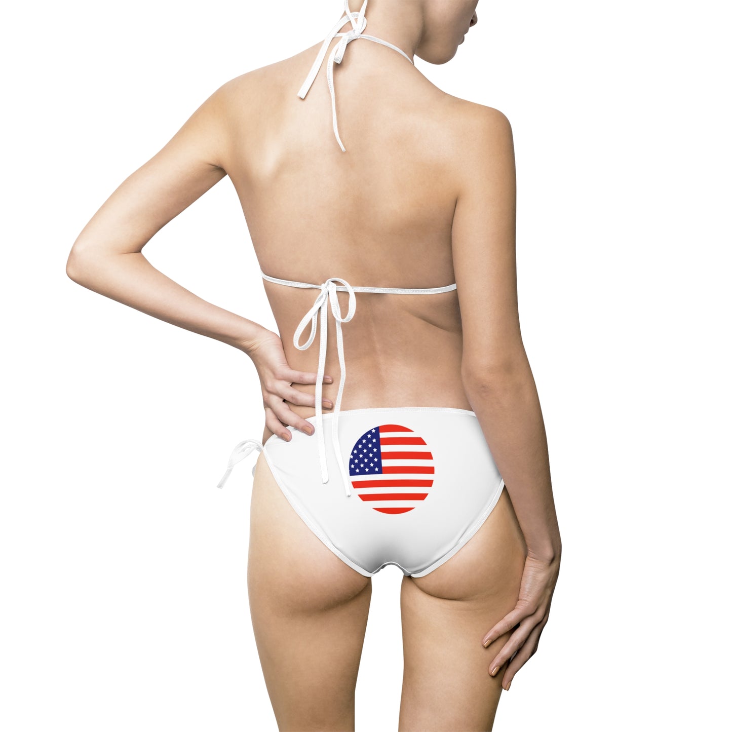 Round USA Flag Bikini, Summer Swimwear, by TokyoBill