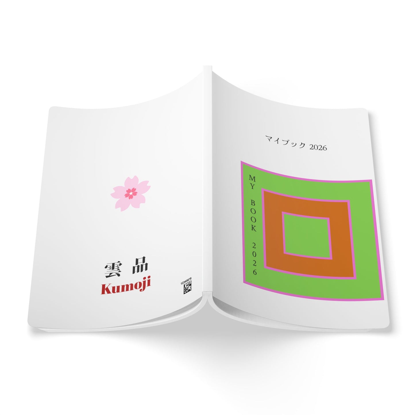 Softcover Journal — Minimal Japanese-Inspired 2026 Planner (“My Book 2026” / 桜 Kumōji)