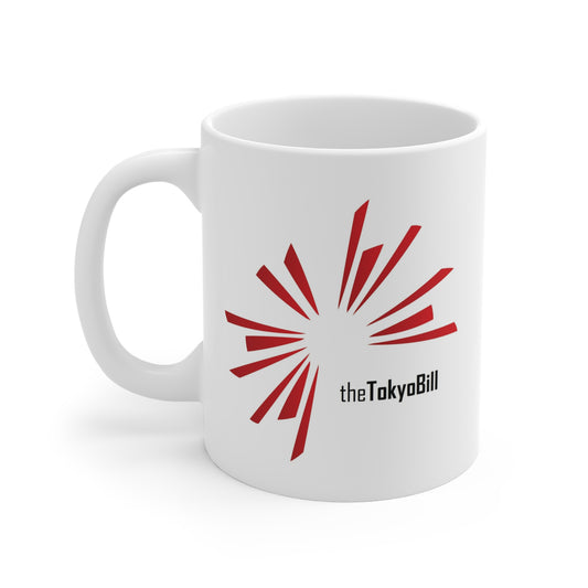 'theTokyoBill' original 11oz White Ceramic Coffee Mug, by TokyoBill