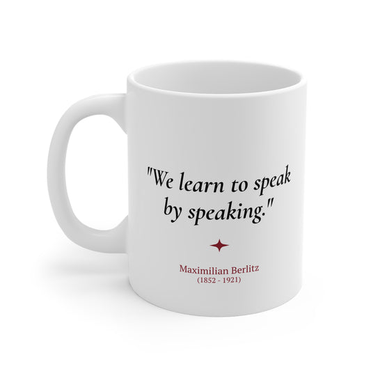 Berlitz Quote Coffee Mug | Language Learning Gift | 11oz Ceramic Mug