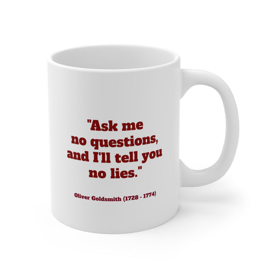 Inspirational quote Oliver Goldsmith Coffee Mug, by TokyoBill