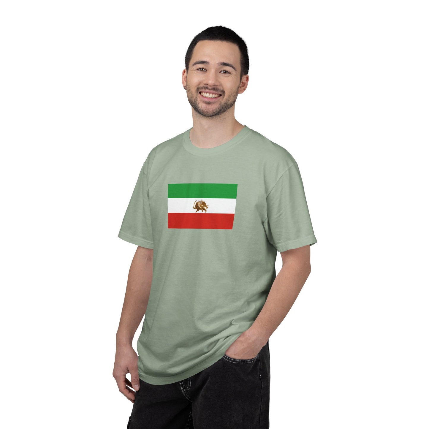 Lion & Sun Iranian Flag, Unisex Garment-Dyed T-shirt, Freedom Tee by TokyoBill