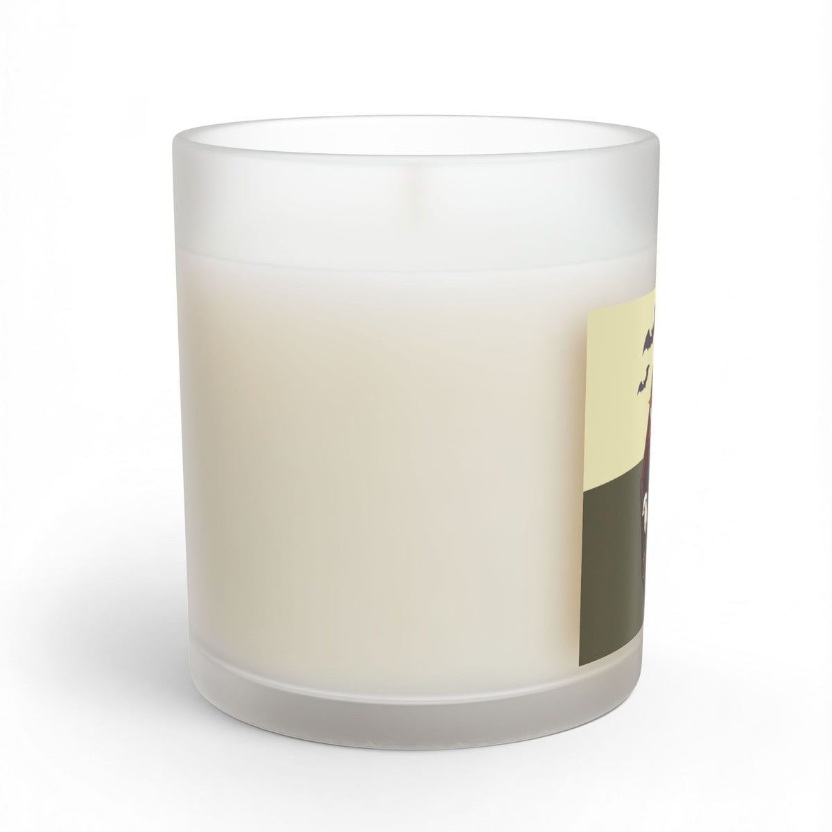 Vampire and Coffin, Halloween soy wax candle, long burn 55-70 hours, 11oz reusable glass jar,  by TokyoBill