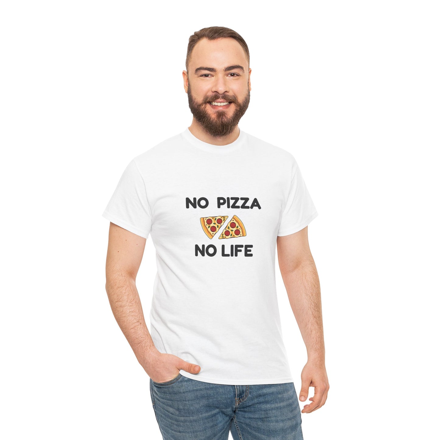 No Pizza No Life drinking tee | Funny food shirt