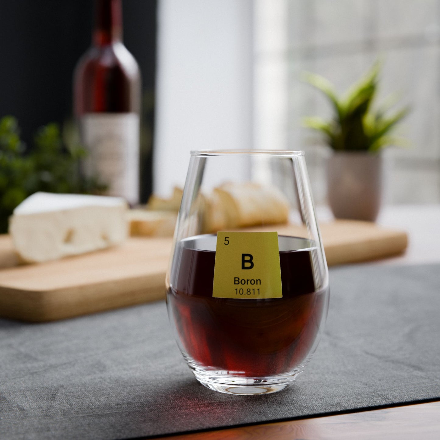 Periodic Table Stemless Wine Glass | Metalloid Series | Science Gift