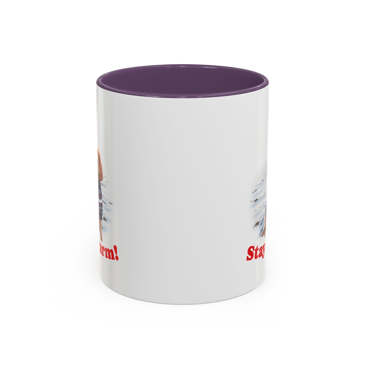 Two-tone Accent 11 oz Coffee Mug w/ Cocker Spaniel Sweater Dog, by TokyoBill