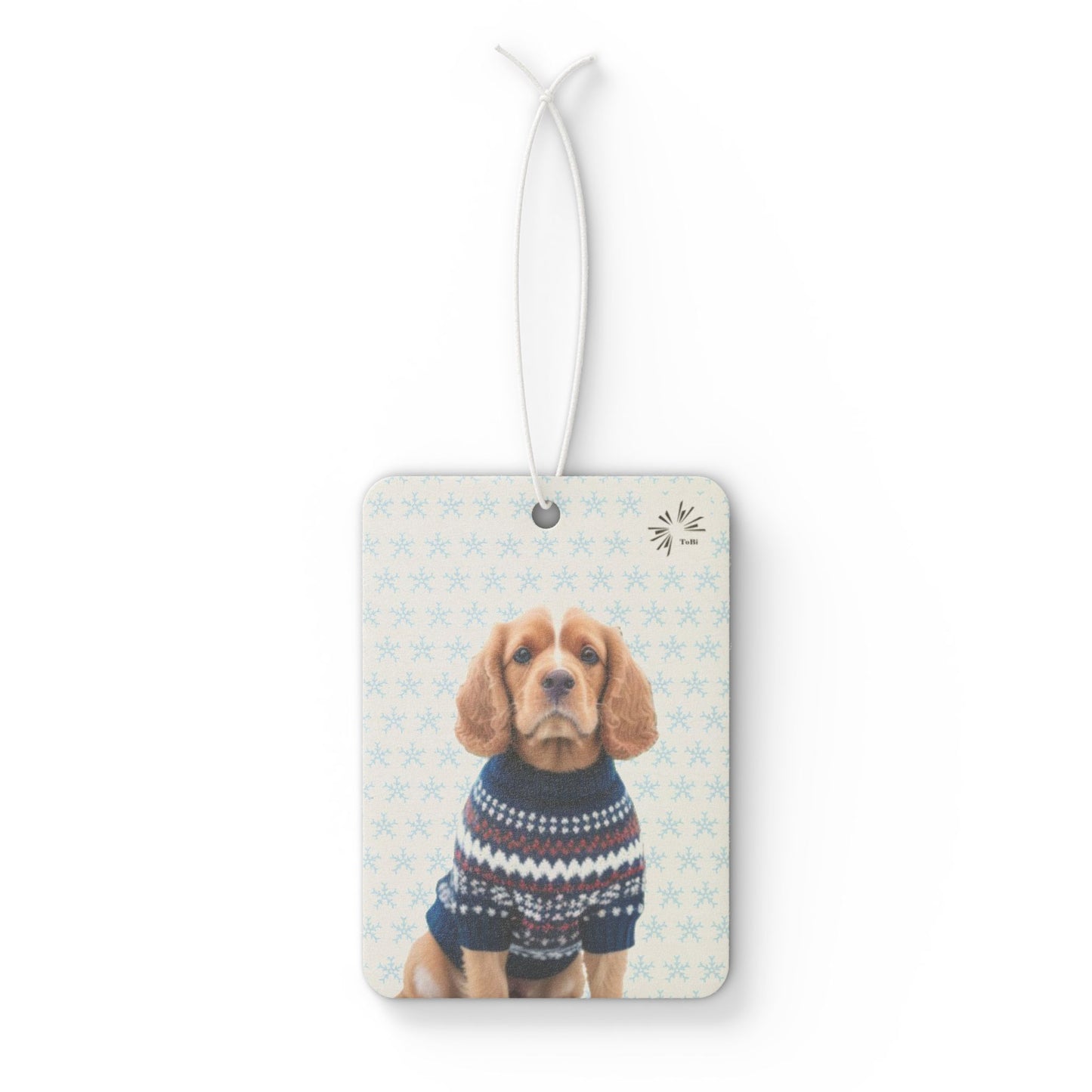 Sweater Dog Car Air Freshener, Cute Cocker Spaniel Car Fragrance, by TokyoBill