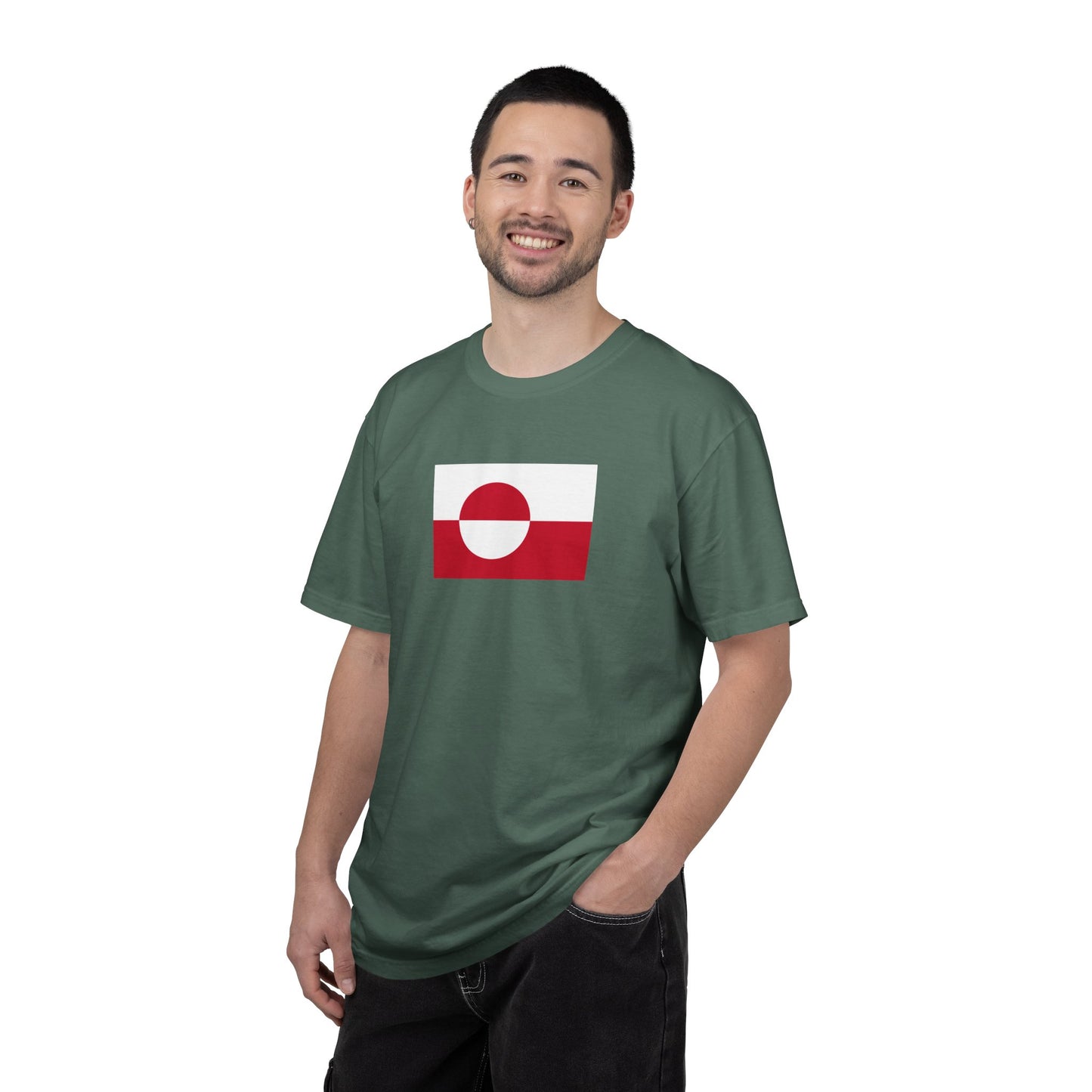 Greenland Flag, Unisex Garment-Dyed T-shirt, Freedom Tee by TokyoBill