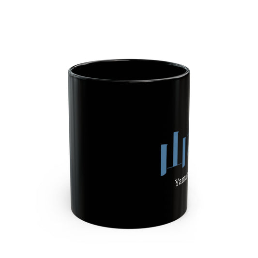 Japanese name 'Yamamoto' black coffee mug, by TokyoBill