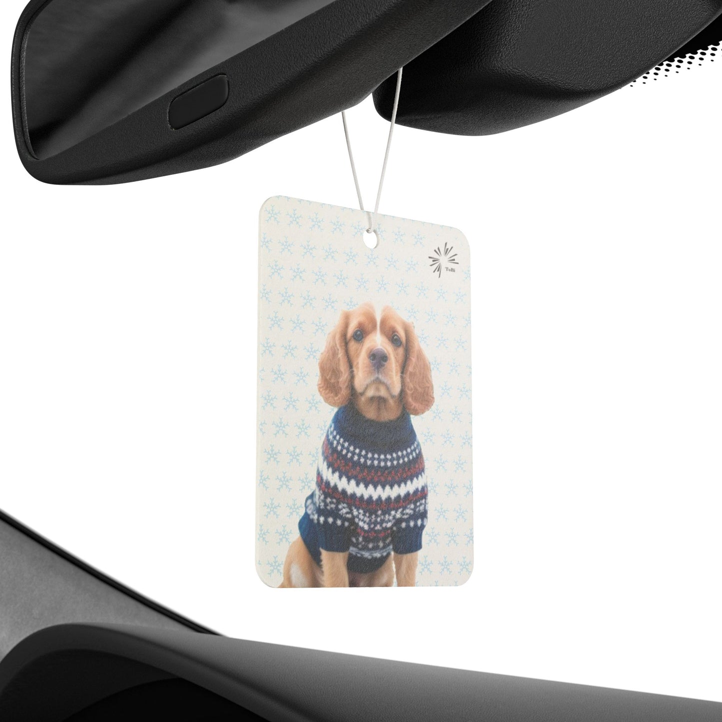 Sweater Dog Car Air Freshener, Cute Cocker Spaniel Car Fragrance, by TokyoBill
