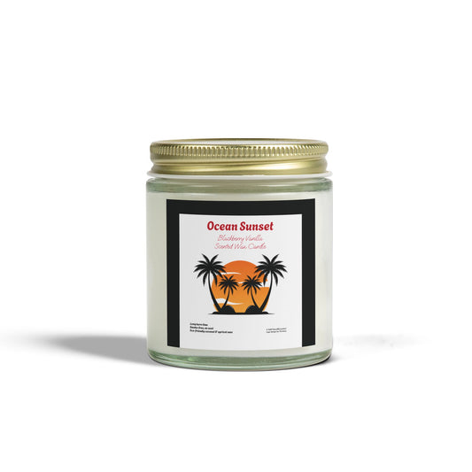 Ocean Sunset Blackberry Vanilla scented wax candles (4oz, 9oz), by TokyoBill