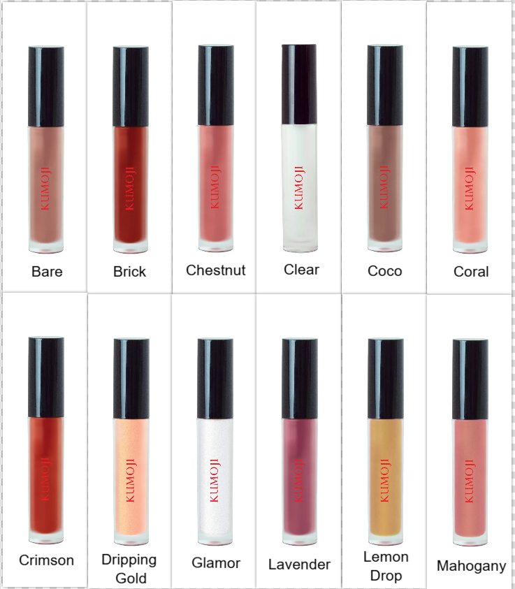 Kumoji Lip Gloss (Pearl Shown in Image) | High-Shine Full-Lip Effect | 21 Shades | Shimmer & Natural Finish | Vegan